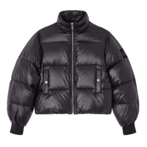 BLACK SHORT PUFFER JACKET 