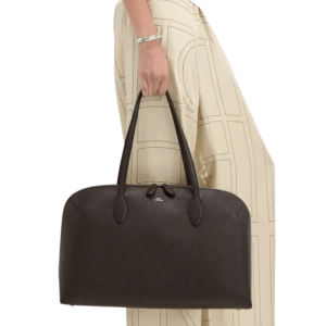 GRAINED-LEATHER DAY TOTE