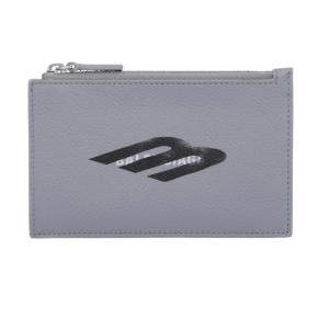 BALENCIAGA Cash Long Coin Card Holder - Header Gray 