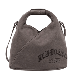 MM6 Maison Margiela Calfskin Japanese Classic Crossbody Bag Dark Grey