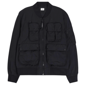 C.P. Company Chrome-R Multipocket Bomber Jacket Black - 25SS