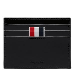 Thom Browne Patent 4-Bar Note Compartment Card Holder Black