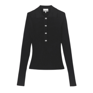 FINE SEQUIN KNITTED POLO 