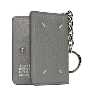 Maison Margiela Four Stitches Keyring Cardholder Pebble Grey