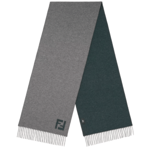 Fendi Wool Cashmere Muffler Grey