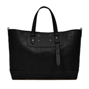 Maison Margiela Black Leather Tote Bag