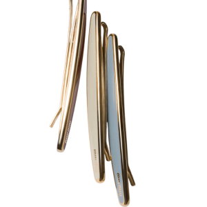 Dahlia / Sky Blue / Talc Enamel Metal Hair Clip