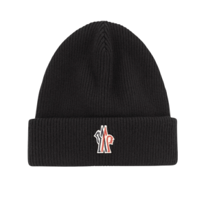 Moncler Logo Embroidered Beanie Black 
