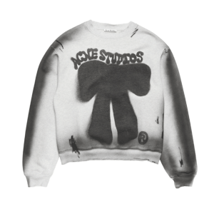 Fleece logo sweater - Pale Grey Melange