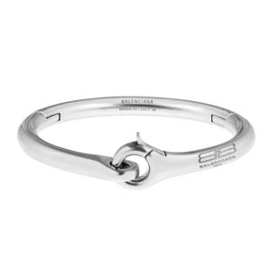 Silver Bracelet with engraved logo Balenciaga
