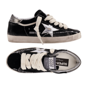 Golden Goose Velvet Super Star Sneaker Dark Grey & Silver
