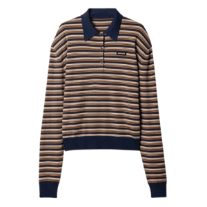 Wool Striped Polo Shirt Albino