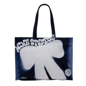 Spray logo shopper tote - Navy blue