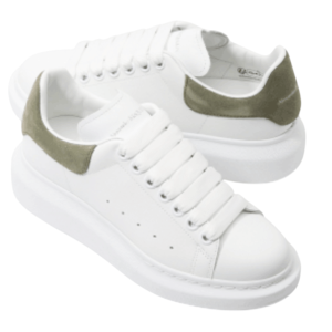  Oversized Sneaker in White/Green