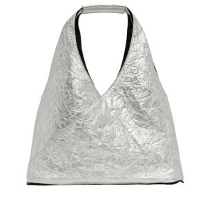 MM6 Maison Margiela: Silver Zip Pouch Tote