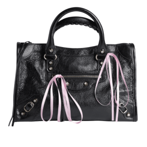 Le City Bag Small in Black/petal Pink