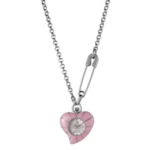 Vivienne Westwood Love Heart 32mm Silver Pink