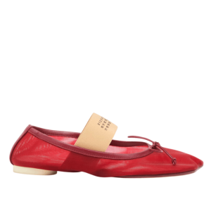 MM6 Maison Margiela Mesh Ballet Shoe Red