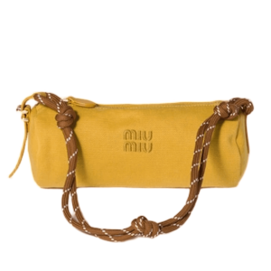 Miu Miu Gabardine  Pouch Topaz Brandy