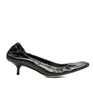 Phoebe Philo Pucker Leather Pumps - Black