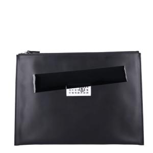 Medium Leather Pouch - Black