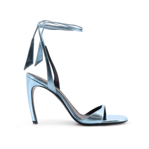 The Attico Ora laminated square toe sandals