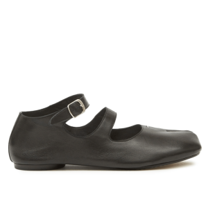 TABI DOUBLE STRAP BALLET SHOES BLACK