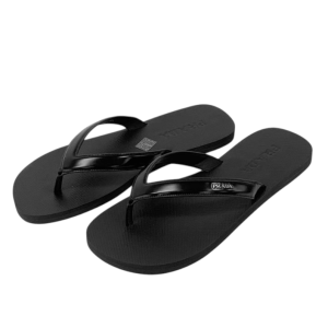 Prada Brushed Leather Flip-Flops Black