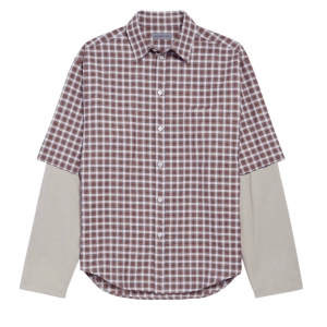 Men's Wrong Sleeve Shirt in Red/navy