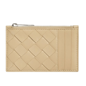 Bottega Veneta Zipped Card Case Porridge
