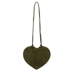 Alaia Le Cœur Bi-Material Bag in Leather Dark Green