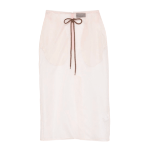 Sheer Frayed Column Pencil Skirt