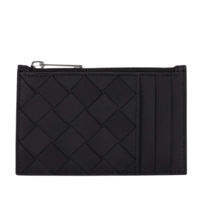 Bottega Veneta Zipped Card Case Black