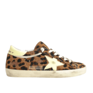Super-Star leopard-print calf hair sneakers in brown