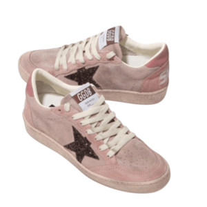 Golden Goose Suede Ballstar Sneakers in White 