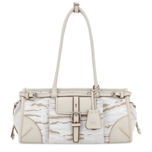 Prada Printed Canvas Medium Bonnie Shoulder Bag 