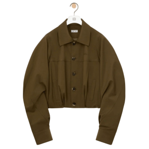 Cropped Cotton And Silk Blend Jacket 