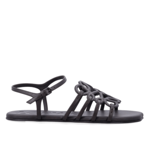 Petal Anagram sandal in calfskin Brown