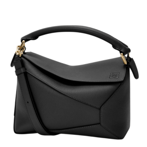 Small Puzzle Edge bag in soft grained calfskin Black