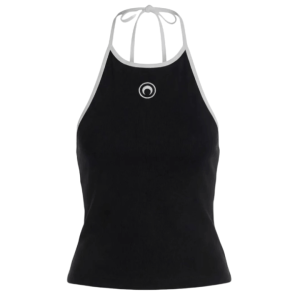 MOON LOGO BICOLOR JERSEY TANK TOP BK96 BLACK/WHITE
