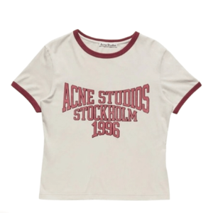 Graphic t-shirt - Off white/burgundy