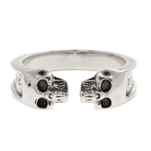 Alexander Mcqueen Twin skull ring - Silver