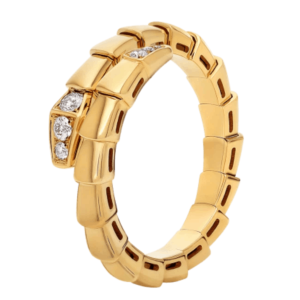 Bulgari Serpenti Viper Ring Yellow Gold Diamond