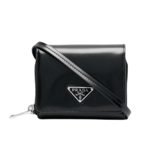 Prada Spazzolato Shoulder Bag Black