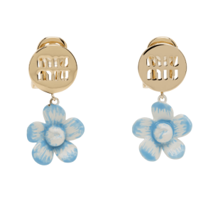 Miu Metal Flower Clip-On Earrings
