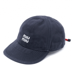 (W) Miu Miu Denim Baseball Cap Blue Red