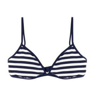 Polo Ralph Lauren Bikini Top In Striped Pattern Piqué 