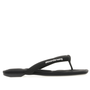 Alexander Wang Jenna Tubular Flat Thong Sandals Black 