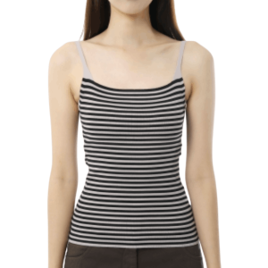 GIMAGUAS Camu Striped Top in Black