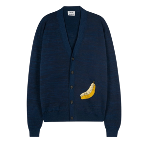 Acne Studios Jacquard Banana Cardigan Navy